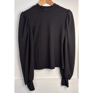 SHEIN Black Puff Sleeve Sweater Size M
